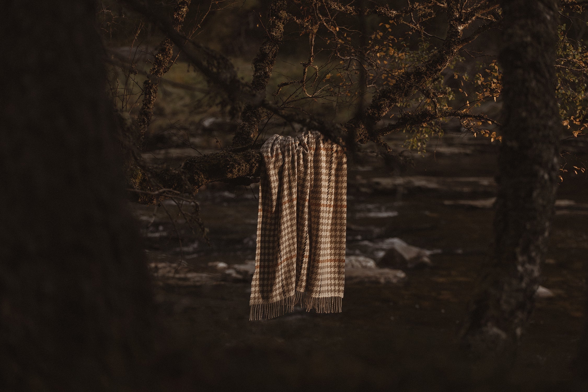 Carroglen Throw in Mushroom: A Luxury Merino Lambswool Throw Woven in Scotland