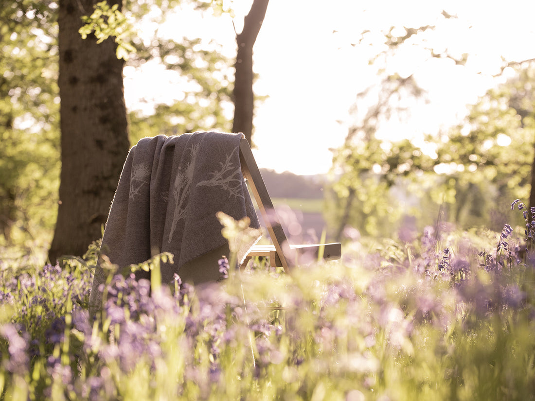 Thistle & Bee Throw: Inspired by the Gardens of Balmoral Castle