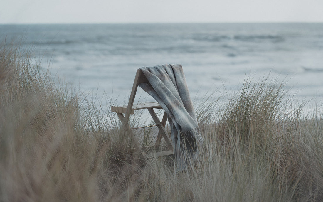 Lunan Bracken Throw – Scottish Lambswool Throw Inspired by Lunan Bay