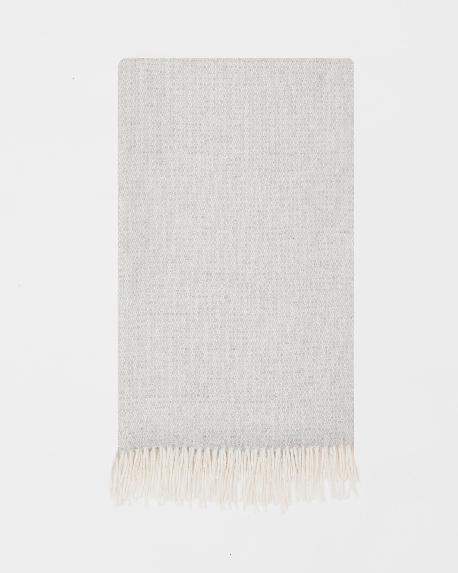 Remony Clova Silver large throw - blanket folded on white background