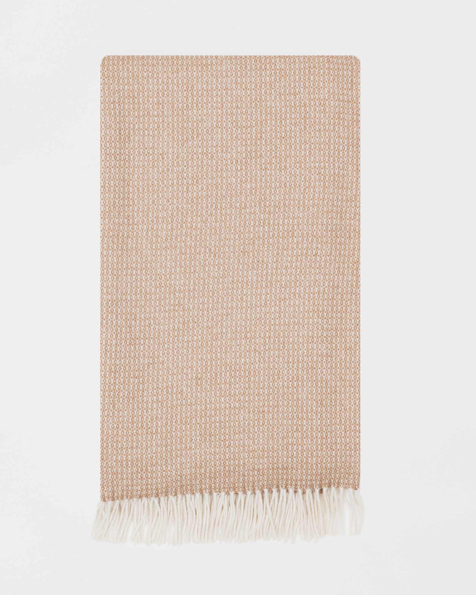 Remony Clova Vicuna large throw - blanket folded on white background